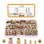 Vigrue 150pcs #8-32#10-24 1/4-20 5/16-18 3/8-16 Carbon Steel Unc Rivet Nuts Asso. Fixed Price $20.42.