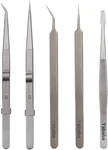Tweezers, 5pcs Precision Tweezers Set - Anti Static Stainless Steel Tweezer.... Fixed Price $20.10.
