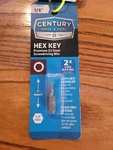 1/8" Century Hex Key Bit #68458. Fixed Price $9.99.