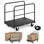 Vevor Drywall Cart Dolly 1800 Lbs 2-in-1 Steel Panel Truck With 3 Handrails. Fixed Price $159.99.