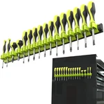 Olsa Tools Magnetic Screwdriver Organizer 1pc, Black / Green Clips. Fixed Price $57.90.
