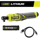 Ryobi Usb Lithium 3/8" Ratchet Rechargable Fvrc51 Pd7009524 Kit. Fixed Price $49.99.