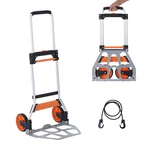 Vevor Folding Hand Truck Aluminum Luggage Trolley Cart Dolly 275 Lbs Bungee Cord. Fixed Price $53.99.