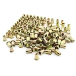 100pcs 1/4"-20 Unc Rivet Nuts, Carbon Steel Zinc Plated Flat Head Knurled Bod.... Fixed Price $13.91.
