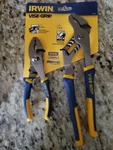 New Irwin Vise Grip 2078701 2pc Set Cushion Adjustable Tongue Groove Pliers. Fixed Price $18.00.