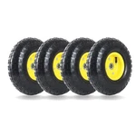 (4 Pack) 4.10/3.50-4" All Purpose Utility Air Tires And 4pk, Yellow. Fixed Price $76.99.