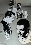 Vintage 1970s Clark Gable Etched Glass Mirror. Amazing Condition!. Fixed Price $99.00.