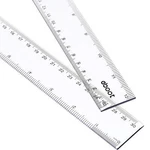 Eboot 2 Pack Plastic Ruler Straight Measuring Tool For Student .... Fixed Price $12.01.