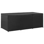 Vidaxl Patio Storage Box - Large Poly Rattan Outdoor With Water- Liner. Fixed Price $290.99.