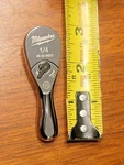 Milwaukee Pro 3" Long 1/4" Drive Stubby 90 Tooth Full Polish Ratchet #48-22-9003. Fixed Price $45.56.