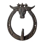 Cast Iron Lucky Horseshoe Wall Hook Longhorn Stars Western Key Towel Coat Hanger. Fixed Price $17.05.