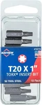 Mayhew 18215-10 - T20 X 1" Torx Insert Bit, 10 Pack 1ea. Fixed Price $21.72.