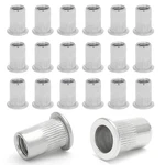 50pcs M8 Stainless Steel Threaded Insert Rivet Nut, M8-1.25mm Rivnuts Flat Head. Fixed Price $15.28.