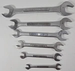 Vintage Craftsman -vv- Series Open End Wrench Set 6pc Sae Forged Usa. Fixed Price $26.39.