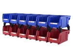 Vevor Hanging Stackable Storage Bin Plastic Organizer Garage Box 12 Pcs Blue/red. Fixed Price $30.00.