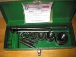 Used: Greenlee 1804 Ratchet Knockout Punch Driver Set. Fixed Price $90.00.