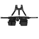 Husky 16-pocket Black Carpenter's Tool Belt With Suspenders. Fixed Price $77.95.