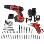 74-piece 12v Cordless Drill And 3.6v Screwdriver Set - Rechargeable. Fixed Price $90.49.