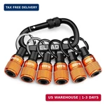 Elead 6-piece Bit Holder Key Chain, 1/4 Inch Orange Hex Shank Holders, Quick. Fixed Price $15.18.