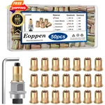 Eoppen 50pcs 1/4-20 Rivet Nuts With Hand Tool, Brown. Fixed Price $18.99.