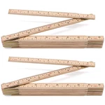 2pack Wood Folding Rule 6.5ft 2m Foldable Ruler With Inch And Metricmeasurements. Fixed Price $23.84.