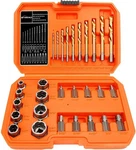 29pc Screw & Bolt Extractor Set Left Drill Bit Kit, Easy Out Broken Nuts. Fixed Price $81.13.