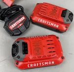2 X Craftsman Cmcb2011 Lithium-ion V20 1.5 Ah Batteries + Charger Cmcb1104. Fixed Price $64.95.