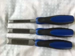Nicholson Combination Chisel And Wood Rasp 3pc. Set Ergonomic Handle 1/2"-1". Fixed Price $14.26.