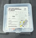 20pc Toolant S2 Alloy Steel Hex Head Impact Screwdriver Bit Set Metric Sae. Fixed Price $9.95.