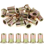 100 Pcs 5/16'' 18unc Mixed Zinc Plated Carbon Steel Rivet Nut Flat Head Insert. Fixed Price $17.48.
