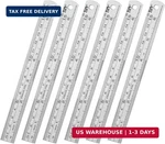 Zztx Ruler Metal Straight Edge Stainless Steel 6 Inch Set Rulers Bul. Fixed Price $12.98.