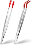 Craft Tweezers With Rubber Tips, 2 Pcs Metal Sticker Soft Red. Fixed Price $11.94.