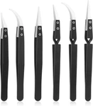 6 Pcs Precision Reverse Ceramic Tweezers Black Non-conductive Solder Tweezer.... Fixed Price $14.41.