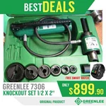 Greenlee 7306 Sb Knockout Set 1/2 X 2', Good Condition, Free Watch, Fast Ship. Fixed Price $899.90.