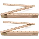 Jeemiter 2 Pack Wood Folding Rule For Carpenters, 6.5ft/2m Hardwood Foldable .... Fixed Price $23.84.
