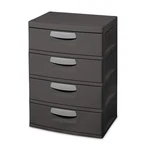 Sterilite 4-drawer Storage Unit Durable Plastic For Garage, Basement - Dark Gray. Fixed Price $85.95.