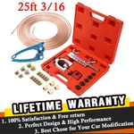 25 Ft 3/16 Copper Coated Brake Line Single Double Flaring Tool With Tube Bender. Fixed Price $49.99.