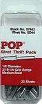 Helicoil Hel57442 Pop Sd44bs 3/16-1/4-1/8dia Rivets(20pk) Set Of 4. Fixed Price $22.20.