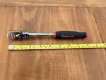 Snap-on Tools Usa New 1/4" Drive Ratchet Flex Head Red Soft Grip Thlf72. Fixed Price $145.00.