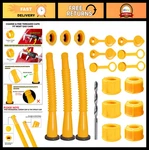Gas Can Spout Replacement Kit - Flexible Nozzle, Vent Cap, 3 Yellow Kits For 1-1. Fixed Price $16.99.