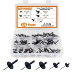 Ispinner 125pcs Large Flange Aluminum Blind Rivets, Pop Rivets Black. Fixed Price $20.08.