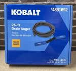 Kobalt 3/8-in X 25-ft High Carbon Wire Hand Drain Auger For Sink. Fixed Price $29.95.
