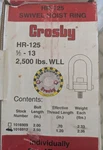 Crosby 1016912 Swivel Hoist Ring 1/2"-13 X 1.2 Hr-125 2500lbs. Fixed Price $144.73.