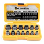Amartisan Impact Bolt Extractor Tool, 13pc Nut Removal Socket. Fixed Price $26.48.