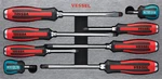 Vessel 8pc Megadora Jawsfit Tang-thru Screwdriver Set W/foam Tray Japan #9308eva. Fixed Price $158.09.