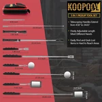 Telescoping Magnetic Pickup Tool Set With Led Light And Inspection Mirror. Fixed Price $42.36.