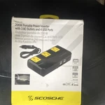 Scosche Portable Power Inverter 200w With 3 Ac Outlets And 4 Usb Ports. Fixed Price $28.50.