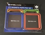 4 Pack Magnetic Foldable Parts Tray Set Collapsible Bowl For Screws Bolts. Fixed Price $17.99.