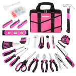 Valuemax 219pc Pink Home Tool Set Basic Household Repairing Tools Kits With Bag. Fixed Price $55.99.