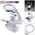 Third Hand Soldering Solder Iron Stand Holder Magnifier Helping Station Tool. Fixed Price $18.51.